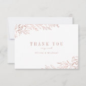 Eenvoudige elegante faux roos gouden vergulde bota bedankkaart (Voorkant)