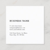 Eenvoudige Elegante Faux Stone Texture advocaat bi Vierkante Visitekaartje (Achterkant)