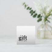 Eenvoudige Elegante Faux Zilveren Schoonheid Salon Vierkante Visitekaartje (Staand voorkant)