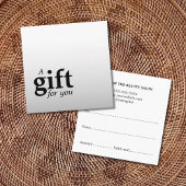 Eenvoudige Elegante Faux Zilveren Schoonheid Salon Vierkante Visitekaartje