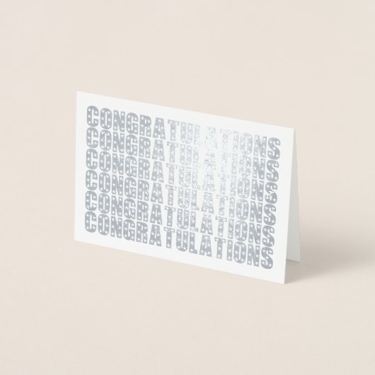 Eenvoudige Elegante Felicitaties Folie Kaarten (Voorkant)