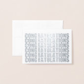 Eenvoudige Elegante Felicitaties Folie Kaarten (Voorkant met envelop)