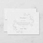 Eenvoudige elegante Floral Bedankkaart (Voorkant)