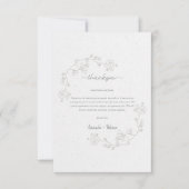 Eenvoudige elegante Floral Bedankkaart (Voorkant)