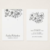 Eenvoudige elegante  Floral Earring Display Kaart (Voorkant /achterkant)