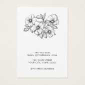 Eenvoudige elegante  Floral Earring Display Kaart (Achterkant)