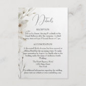 Eenvoudige elegante Floral Informatiekaartje (Voorkant)