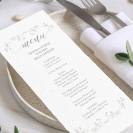 Eenvoudige elegante Floral Menu