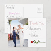 Eenvoudige elegante Floral Weddenschap Hartelijk d Briefkaart (Voorkant / Achterkant)