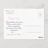 Eenvoudige elegante Floral Weddenschap Hartelijk d Briefkaart (Achterkant)