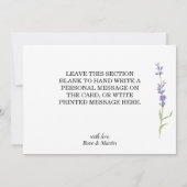 Eenvoudige elegante florale minimalistische lavend bedankkaart (Achterkant)