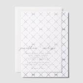 Eenvoudige elegante Flowy Script Overlay bruiloft Vellum Uitnodigingen (Offset (Uitnodiging))
