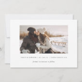 Eenvoudige Elegante Foliage Photo Save the Date (Achterkant)