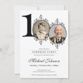 Eenvoudige elegante foto 100th Verjaardag Verrassi Kaart (Voorkant)