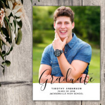 Eenvoudige Elegante Foto Afstuderen Verticaal | Wi