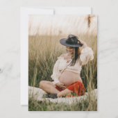 Eenvoudige elegante foto Baby shower uitnodiging (Achterkant)