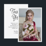 Eenvoudige Elegante Foto Bat Mitzvah Verjaardag Bedankkaart<br><div class="desc">Eenvoudige Elegante Foto Bat Mitzvah Verjaardag Dankkaart bevat de elegante tekst "Dank je" in witte kalligrafie op de voorkant met je persoonlijke bericht op de achterkant. Personaliseer door de tekst in de tekstvakken te bewerken. Ontworpen door ©Evco Studio www.zazzle.com/store/evcostudio</div>
