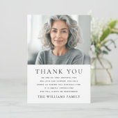 Eenvoudige elegante foto begrafenissympathie bedankkaart (Staand voorkant)