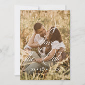 Eenvoudige Elegante Foto Bruiloft Bewaar De Datum Save The Date (Voorkant)
