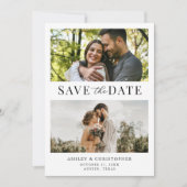 Eenvoudige Elegante Foto Bruiloft Bewaar de Datum Save The Date (Voorkant)