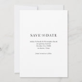 Eenvoudige Elegante Foto Bruiloft Bewaar de Datum Save The Date (Achterkant)