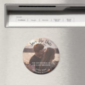 Eenvoudige elegante foto bruiloft moderne rustieke magneet (Insitu (Vaatwasser))