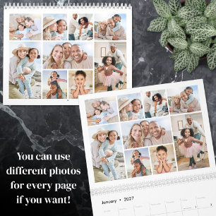 Eenvoudige Elegante Foto Collage van 100+ foto's Kalender