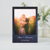 Eenvoudige elegante foto galaxy Celestial Text Wed Save The Date (Staand voorkant)