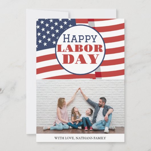 Eenvoudige Elegante Foto Gelukkige Dag van de Arbe (Voorkant)