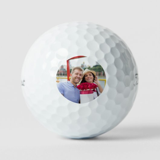Eenvoudige Elegante Foto Golfballen (Voorkant)