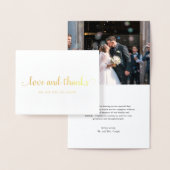 Eenvoudige elegante foto Modern Wedding Folie Kaarten (Display)