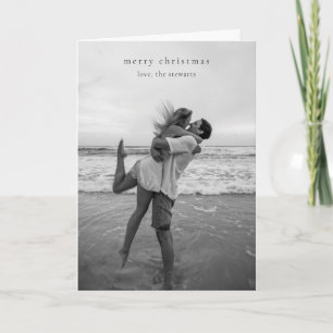 Eenvoudige Elegante Foto Moderne Kerst Feestdagen Kaart