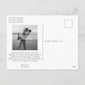 Eenvoudige Elegante Foto Moderne Kerstmis Feestdagenkaart (Achterkant)