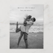 Eenvoudige Elegante Foto Moderne Kerstmis Feestdagenkaart (Voorkant)