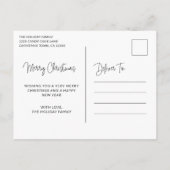 Eenvoudige Elegante Foto Moderne Kerstmis Feestdagenkaart (Achterkant)
