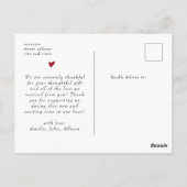 Eenvoudige Elegante Foto Nieuwe Baby Aankondiging Briefkaart (Achterkant)