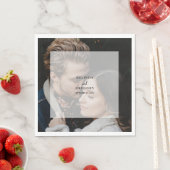 Eenvoudige elegante foto overlay script bruiloft servet (Insitu)