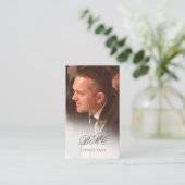 Eenvoudige elegante foto professioneel visitekaartje (Staand voorkant)