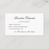 Eenvoudige elegante foto professioneel visitekaartje (Achterkant)