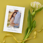 Eenvoudige Elegante Foto QR Code Bruiloft Save The Date