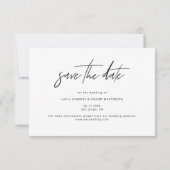 Eenvoudige Elegante Foto Save the Date Kaart (Achterkant)