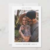 Eenvoudige elegante foto Save the Date Wedding Inv (Voorkant)