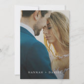 Eenvoudige elegante foto Save the Date Wedding Inv (Voorkant)