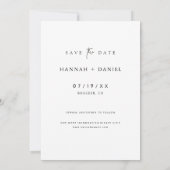 Eenvoudige elegante foto Save the Date Wedding Inv (Achterkant)
