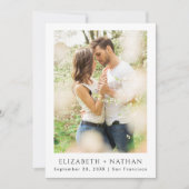 Eenvoudige Elegante Foto | Trouwen Save The Date (Voorkant)