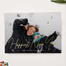 Eenvoudige Elegante Foto Typografie Gelukkig Nieuw