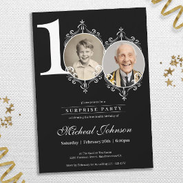 Eenvoudige elegante foto Verrassing 100th Verjaard Kaart