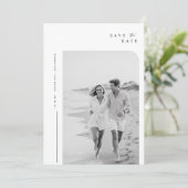 Eenvoudige Elegante Foto Wedding Boho Save The Date (Staand voorkant)