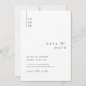Eenvoudige Elegante Foto Wedding Boho Save The Date (Achterkant)