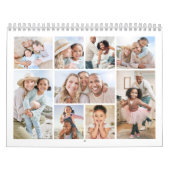 Eenvoudige Elegante Fotocollage Kalender (Hoes)